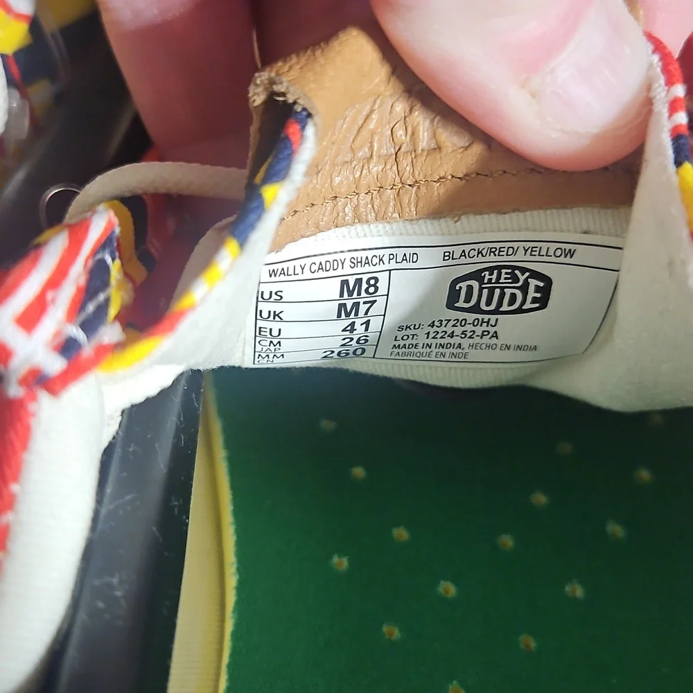 Hey Dude Men's Wally Caddy Shack Shoes: LIMITED EDITION: NEW WITH TAGS: SIZE 8 - Picture 4 of 5